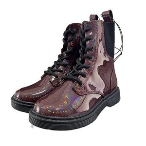 NWT art class holographic burgundy  nola boots